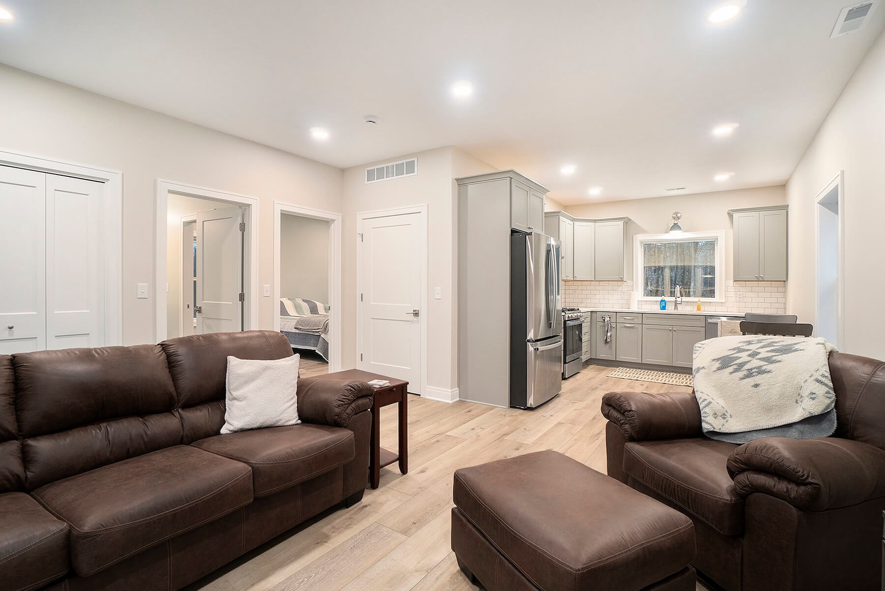 Open living area after a whole home remodel in Allendale
